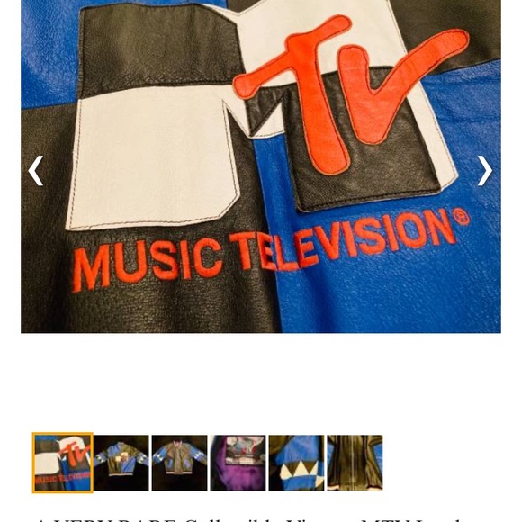 VINTAGE MTV LEATHER JACKET - Picture 7 of 7